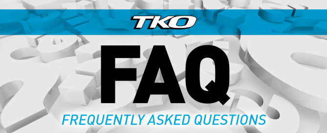 TKO logo with FAQ